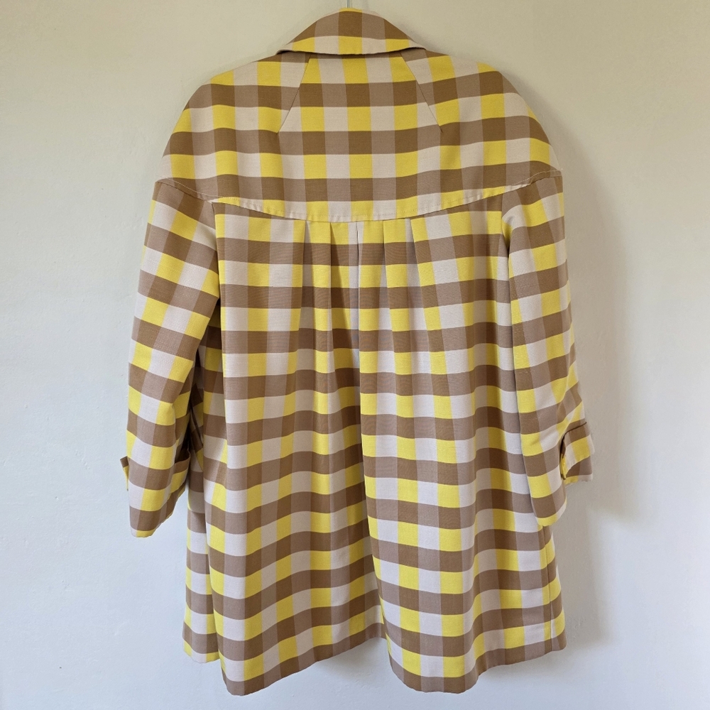Maeve by Anthropologie Gingham Swing Jacket in a Yellow Size xs - Picture 8 of 15